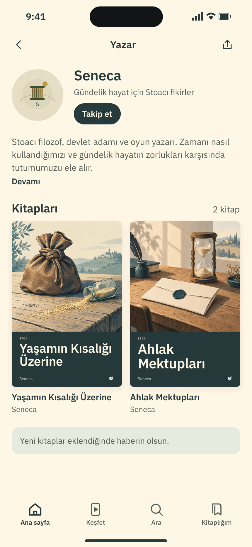 Yazar sayfası: kısa tanıtım ve kitapları